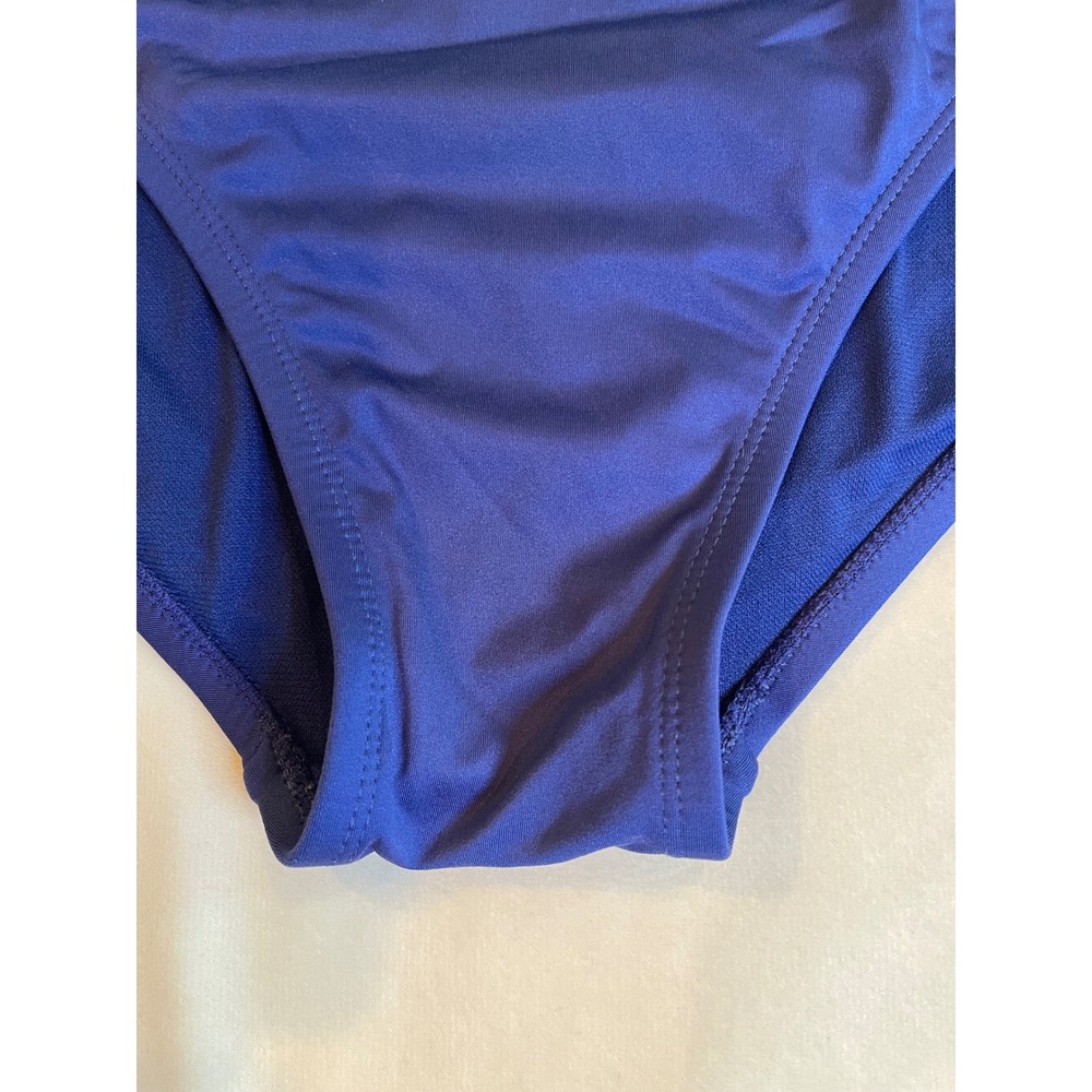 Apt. 9 Womens Navy Blue Ruched High Waisted Bikini Bottoms Size 2X Full Coverage - Picture 6 of 11